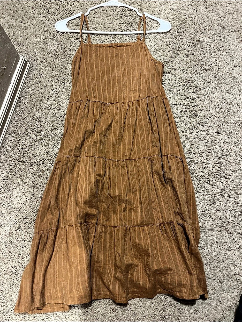 Brown Tiered Maxi Dress Like New